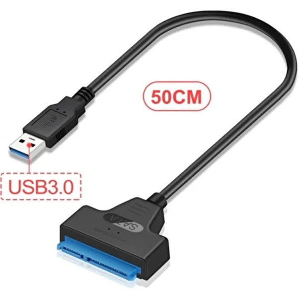 Alfais 4706 Usb 3.0 Yüksek Hızlı 2.5 Inç Sata Ssd Ve Hdd Harddisk Kablosu 50cm