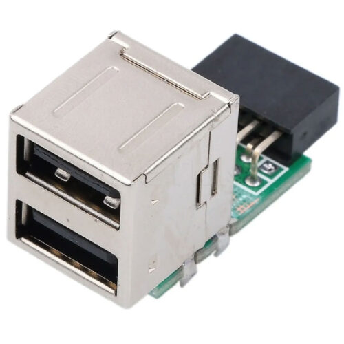 Alfais 5091 9 Pin Usb To 2x Usb Anakart Çevirici Dönüştürücü Çoklayıcı Adaptör