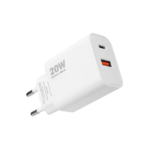 Asonic AS-X230 20W PD3.0/Quick Charge QC3.0 Type USB-C +USB A Hızlı Beyaz Ev Şarj Adaptör