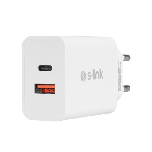 S-Link SL-EC60 20W PD3.0/Quick Charge QC3.0 Beyaz Hızlı Şarj Adaptörü