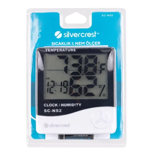 Silvercrest SC-NS2 Sıcaklık Ve Nem Ölçer Saat/ Alarm