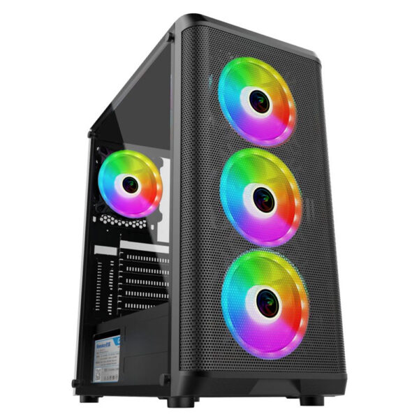 Gametech Wolf 4 x120 MM Rainbow Fanlı Oyuncu Bilgisayar Kasası